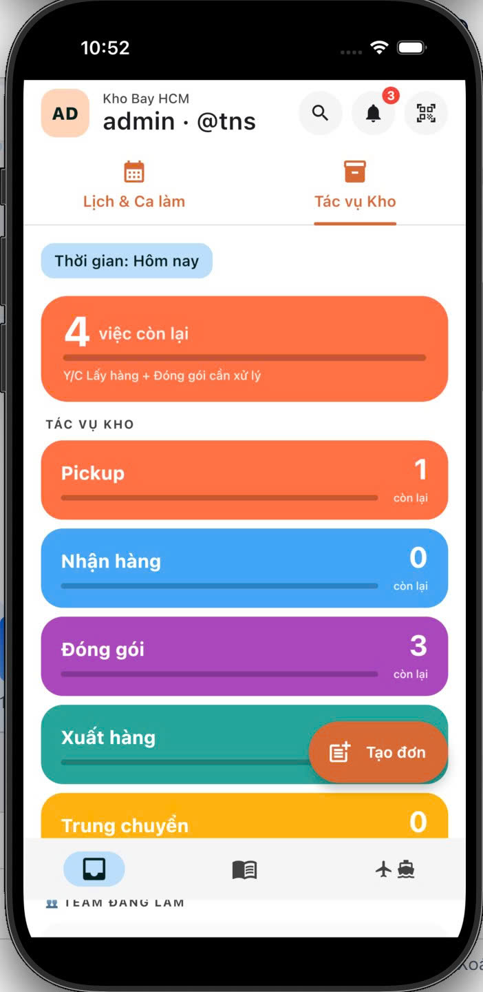 Trang chủ Tác vụ Kho