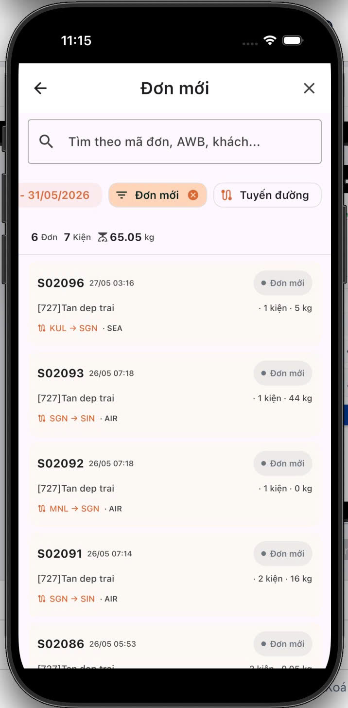 Search modal